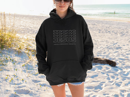 Jesus heals broken hearts - Unisex Hoodie