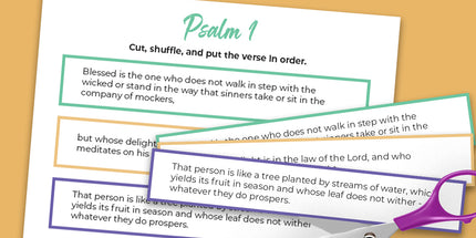 Psalms 1 Coloring Page & Memory Activity for kids (PDF Printable)